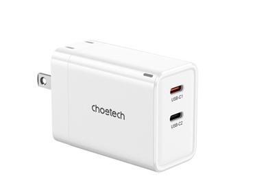 Сетевое зарядное устройство Choetech NexGen Dual Type-c GaN PD65W