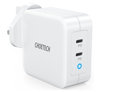 Cargador USB-C doble GaN Choetech NexGen PD100W