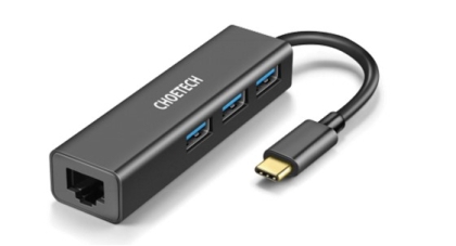 Адаптер Choetech Doclink 4-в-1 USB-C на RJ45