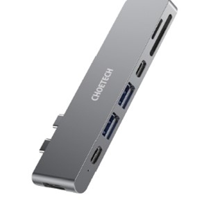 Многопортовый адаптер Choetech Doclink 7-в-2 USB-C