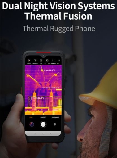 Téléphones portables à imagerie thermique INFIRAY PX1 Téléphone robuste 5G Smartphone 256 Go