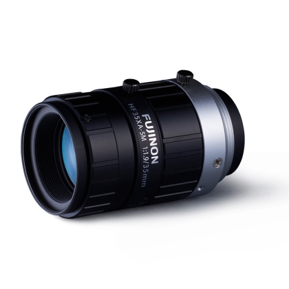 Об’єктив Fujinon HF35XA-5M 2/3" 35 мм F1.9 з ручним байонетом Iris C-Mount, компактний розмір, низький рівень спотворення, номінальна роздільна здатність 5 мегапікселів (для кроку пікселя 3,45 мікрона)