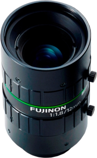 Obiektyw Fujinon HF1218-12M 2/3" 12mm F1.8 z manualną przysłoną C-Mount, z funkcją antywibracyjną i przeciwwstrząsową, 12 megapikseli