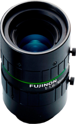 Fujinon HF1618-12M 2/3" 16mm F1.8 Χειροκίνητος φακός Iris C-Mount, Αντικραδασμική λειτουργία & Σοκ, 12 Megapixel