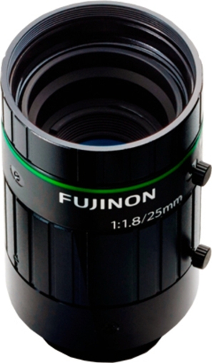 Fujinon HF2518-12M 2/3" 25mm F1.8 Manual Iris C-Mount Lens, Anti-Vibration & Shock Feature, 12 Megapixel