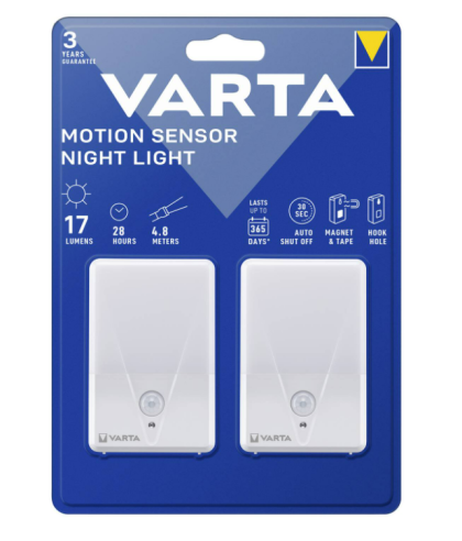 Varta Motion Sensor Night Light Twin 16624101402 Нічник (+ детектор руху) LED