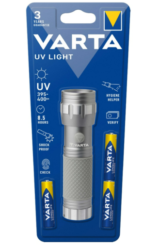 Flashlight VARTA UV Light with 3AAA Batt.