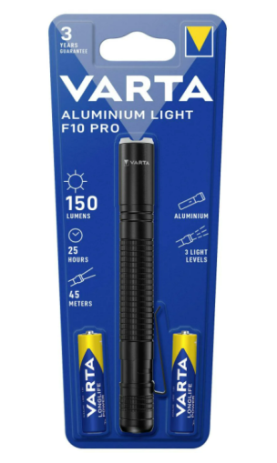 Taschenlampe Varta Aluminium Light F10 Pro LED (monochrom)