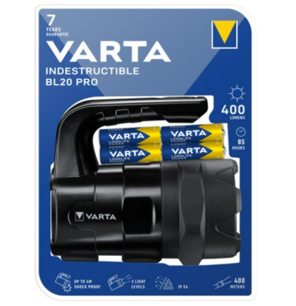 Ліхтарик VARTA Indestructible BL20 Pro на батарейці 6AA