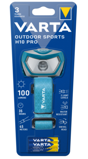 Світлодіодний налобний ліхтар Varta Outdoor Sports H10 Pro 16650