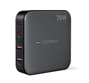 Choetech NexGen GaN 70W 4-portowa ładowarka stacjonarna