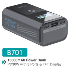 Baterie Externa Powerbank PD30W 2 USB-C 1 USB-A 10000mAh 