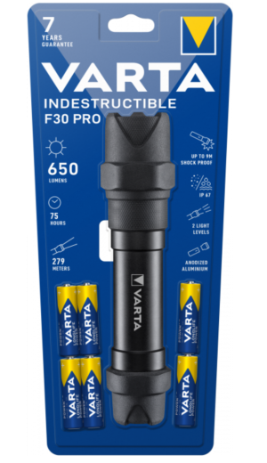 Ліхтарик Varta Indestructible F30 PRO 6W 6xAA