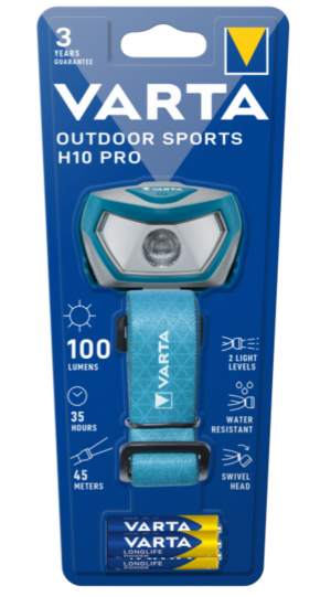 Varta Outdoor Sports H10 Pro LED Headlamp 16650