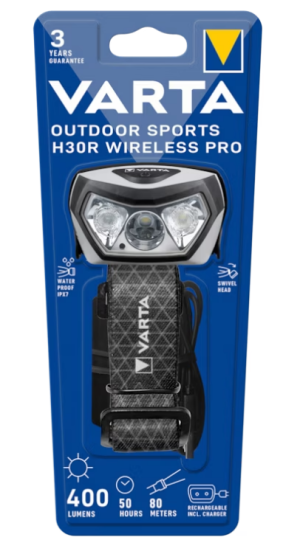 Varta Outdoor Sports H30R Wireless Pro Rechargeable LED Headlamp