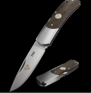 FALLKNIVEN TK3OAKC Cuțit de buzunar cu mâner de stejar, teacă Cordura