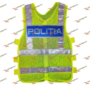 Gilet réfléchissant avec l'inscription POLICE