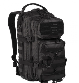 SAC À DOS MILITAIRE MIL-TEC TACTICAL BLACK Taille S 20 litres - Noir