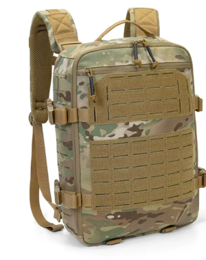 Taktischer Rucksack aus Nylon, Molle-Plattentragetasche, leichtes Gewicht, Wanderrucksack, kompatibel mit taktischer Weste, 1000D – Farbe Camouflage